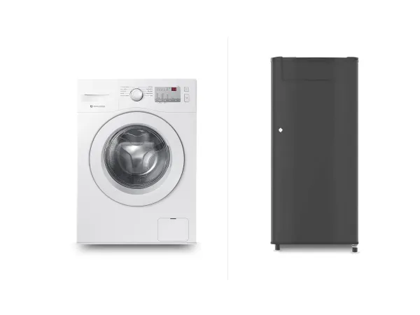 Fridge and Front Load Washing Machine Combo